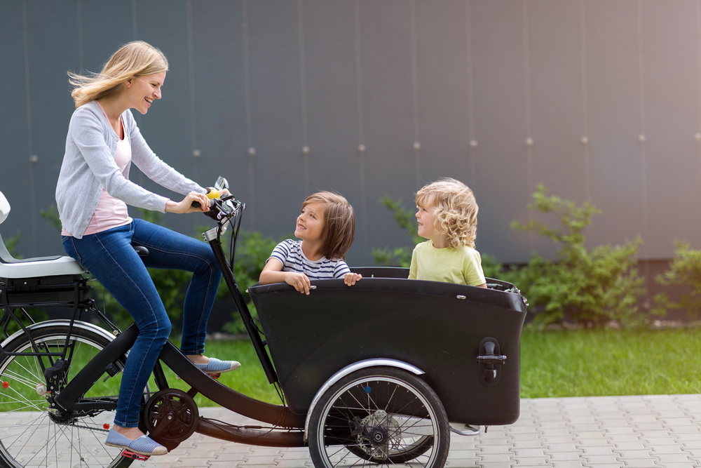 Radfahren mit Kindern im Lastenrad